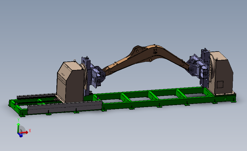 新型可调头尾架式焊接变位机3D图纸 SOLIDWORKS设计 附x_t格式