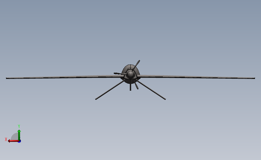 MQ-9 捕食者 背面视图