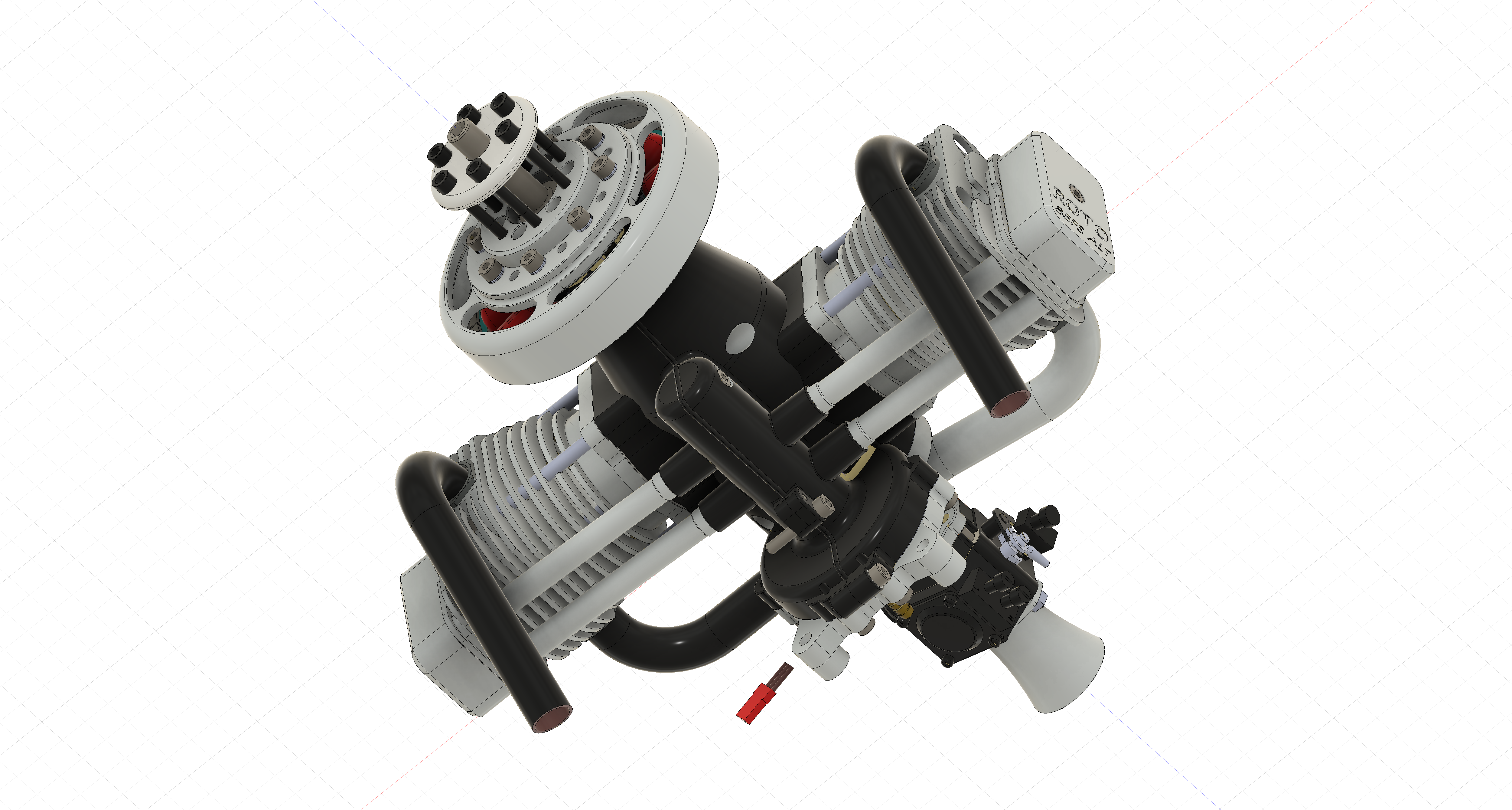 ROTO 85FS AL 无人机引擎发动机模型