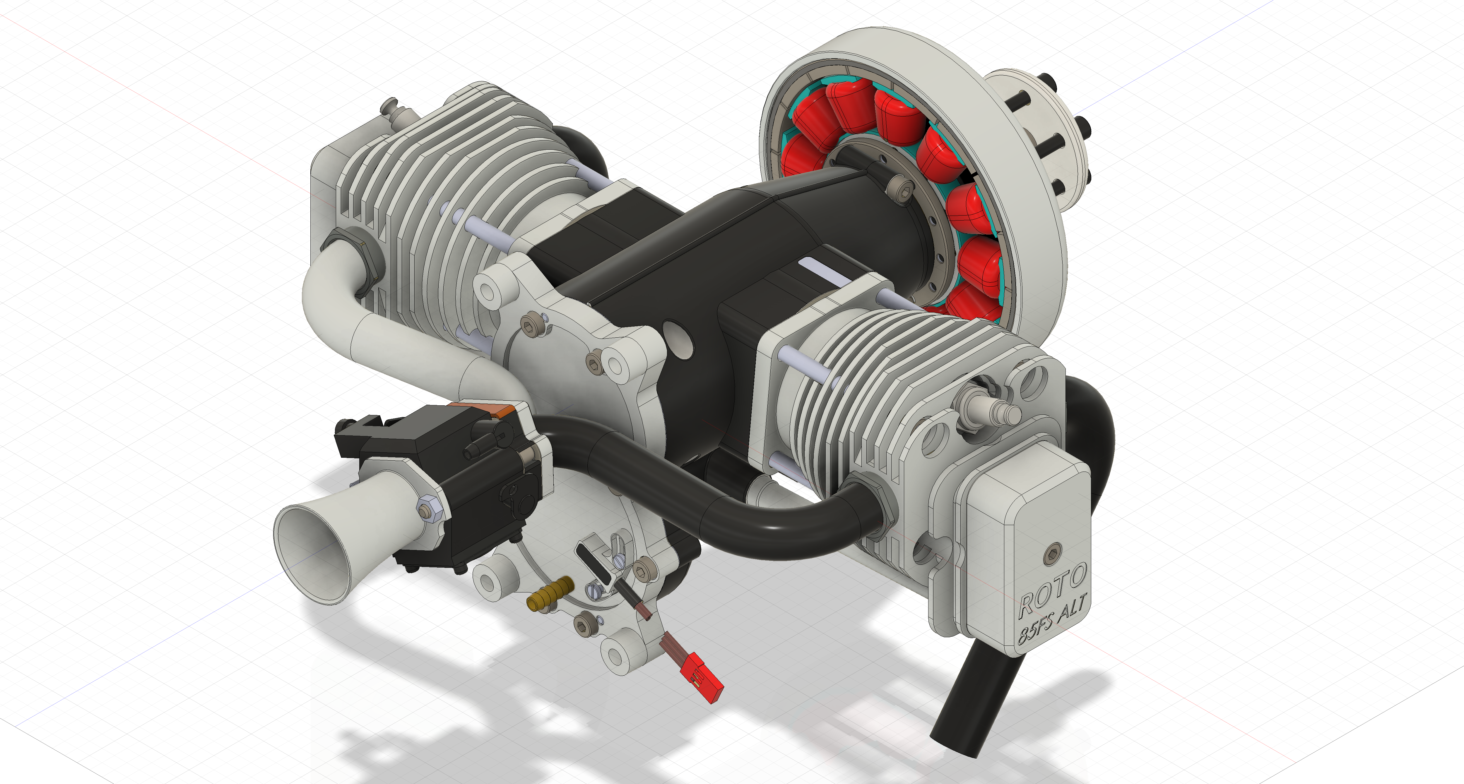 ROTO 85FS AL 无人机引擎发动机模型