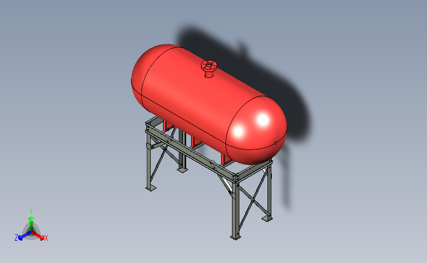 工业储气罐结构模型