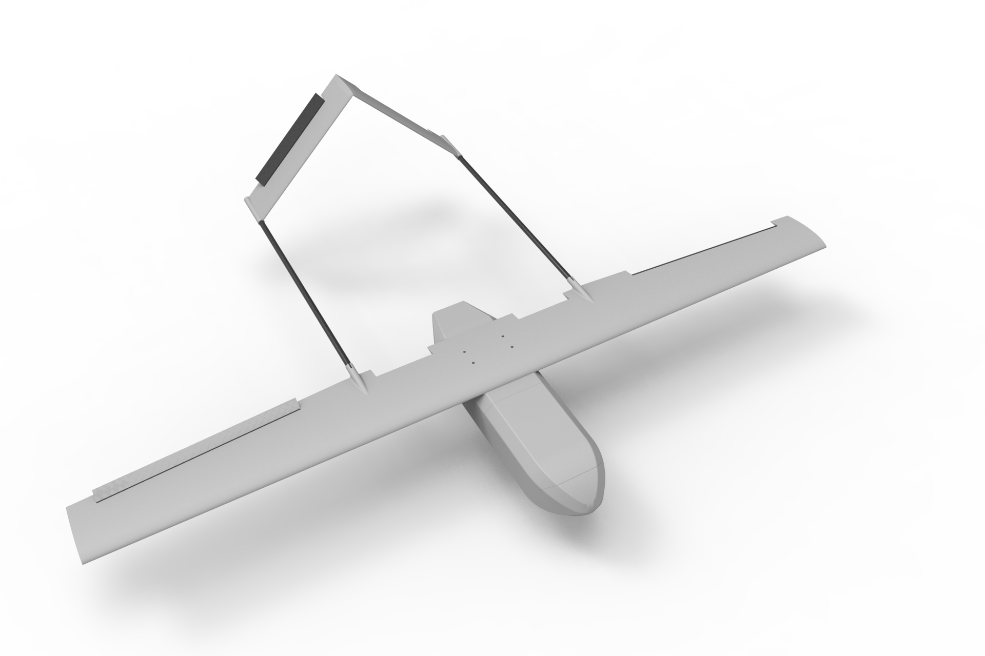 尾推式V型尾固定翼无人机