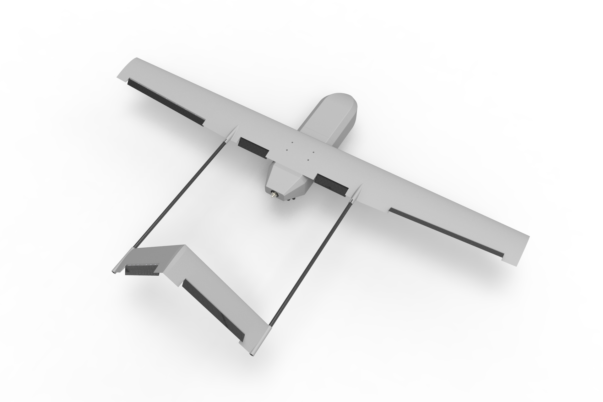 尾推式V型尾固定翼无人机