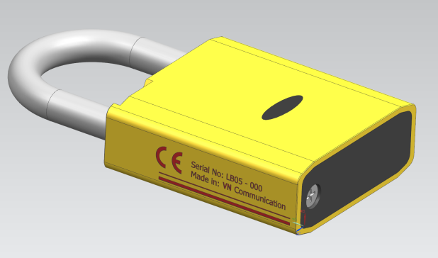 智能小挂锁模型3D图纸 STP格式