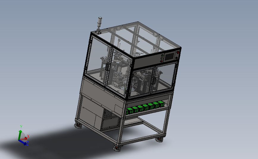 自动化水洗标机3D数模图纸 Solidworks设计