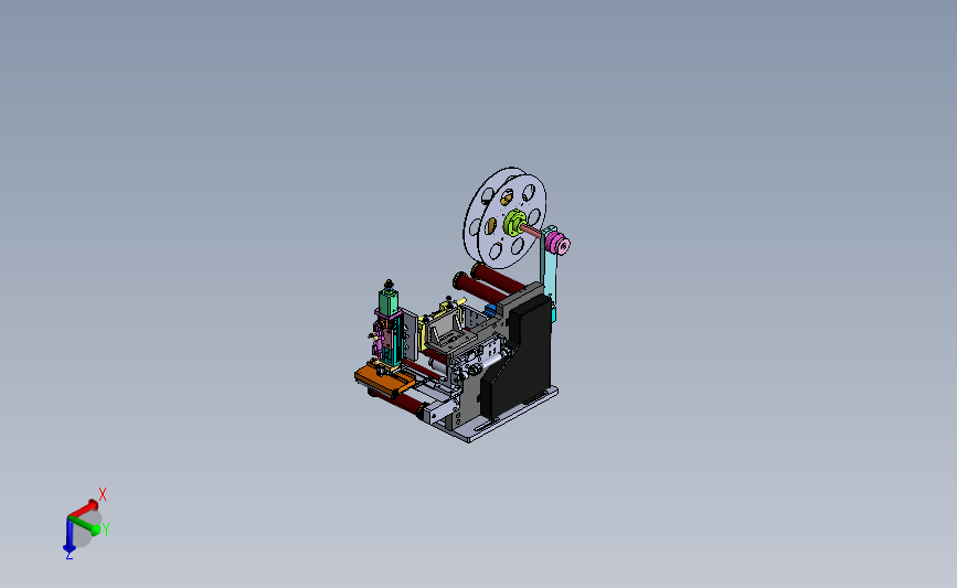 自动化贴标机料卷送料拨料机3D数模图纸 Solidworks设计 附STEP