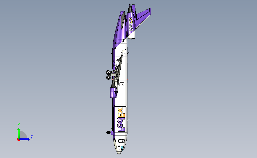 麦道 md 11f 飞机模型 左侧视图