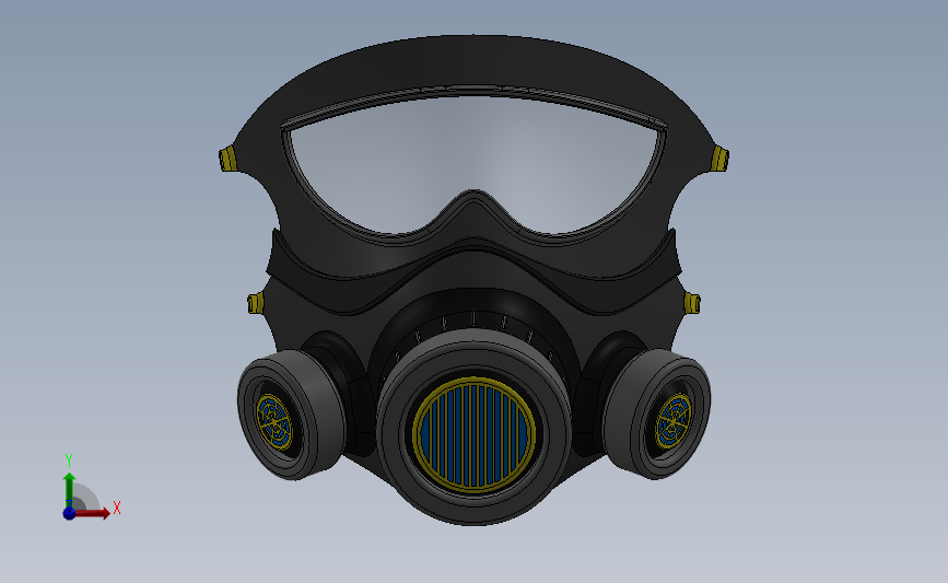防毒面具模型3D图纸