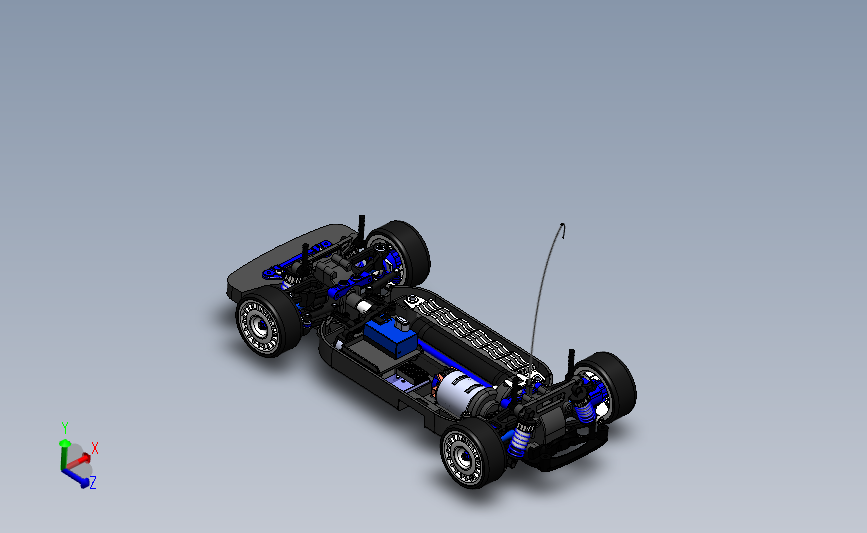 遥控侦查车模型（含轮毂、车轮、驱动轴、电机））