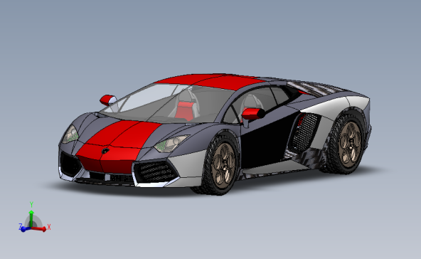 跑车兰博基尼 aventador