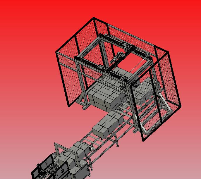 GK纸箱开箱胶带密封堆垛包装生产线