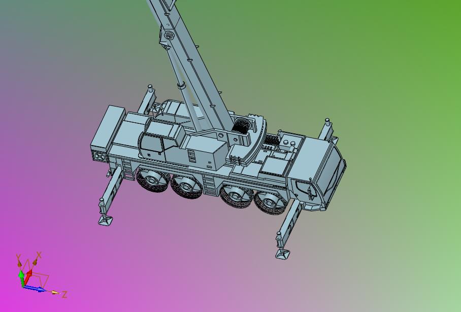 LTM1090利勃海尔吊车起重机模型