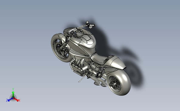 V24缸飞机发动机改装摩托车