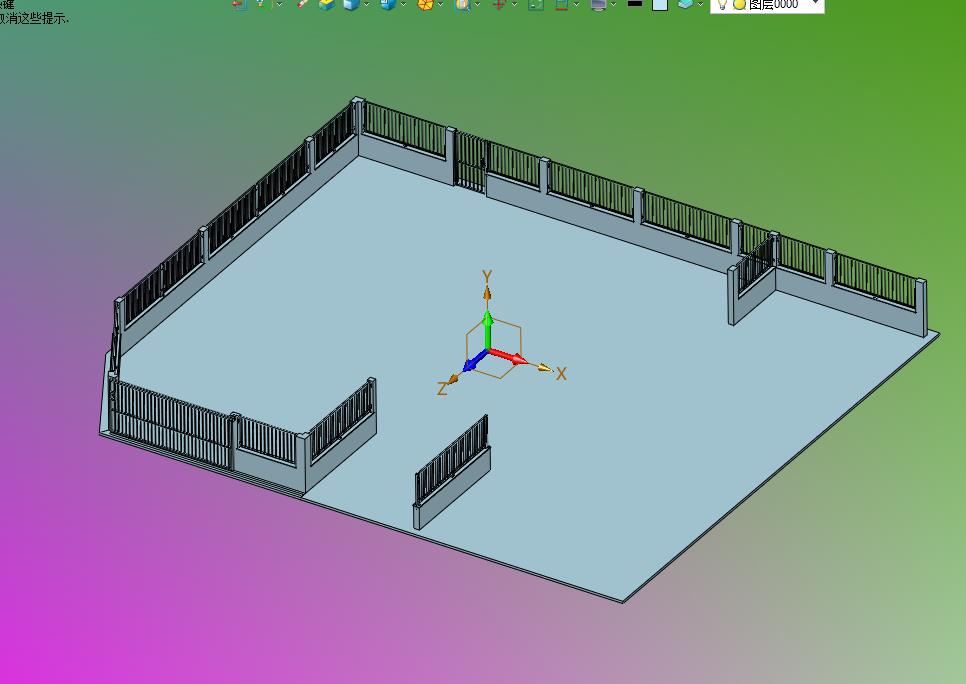 别墅厂区整体围栏前后大门
