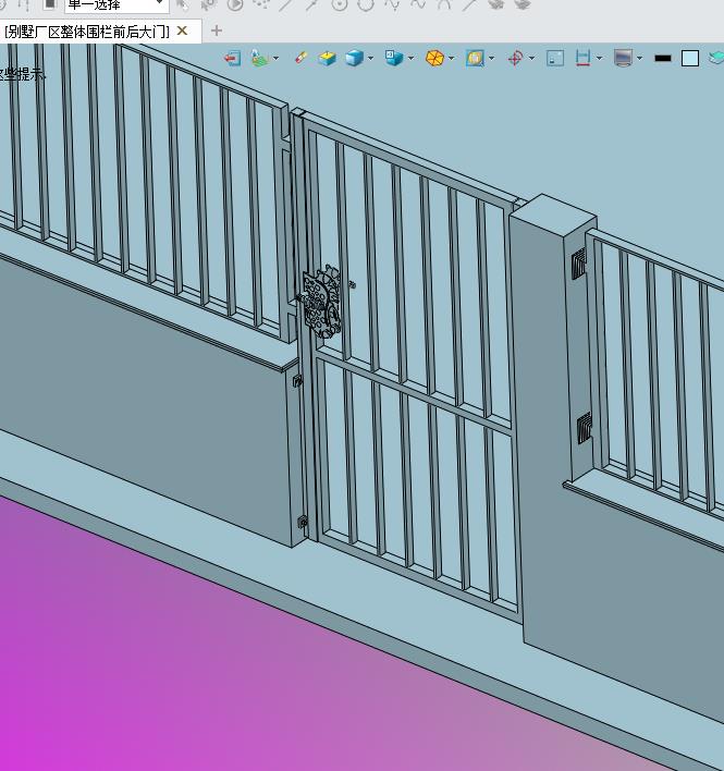 别墅厂区整体围栏前后大门