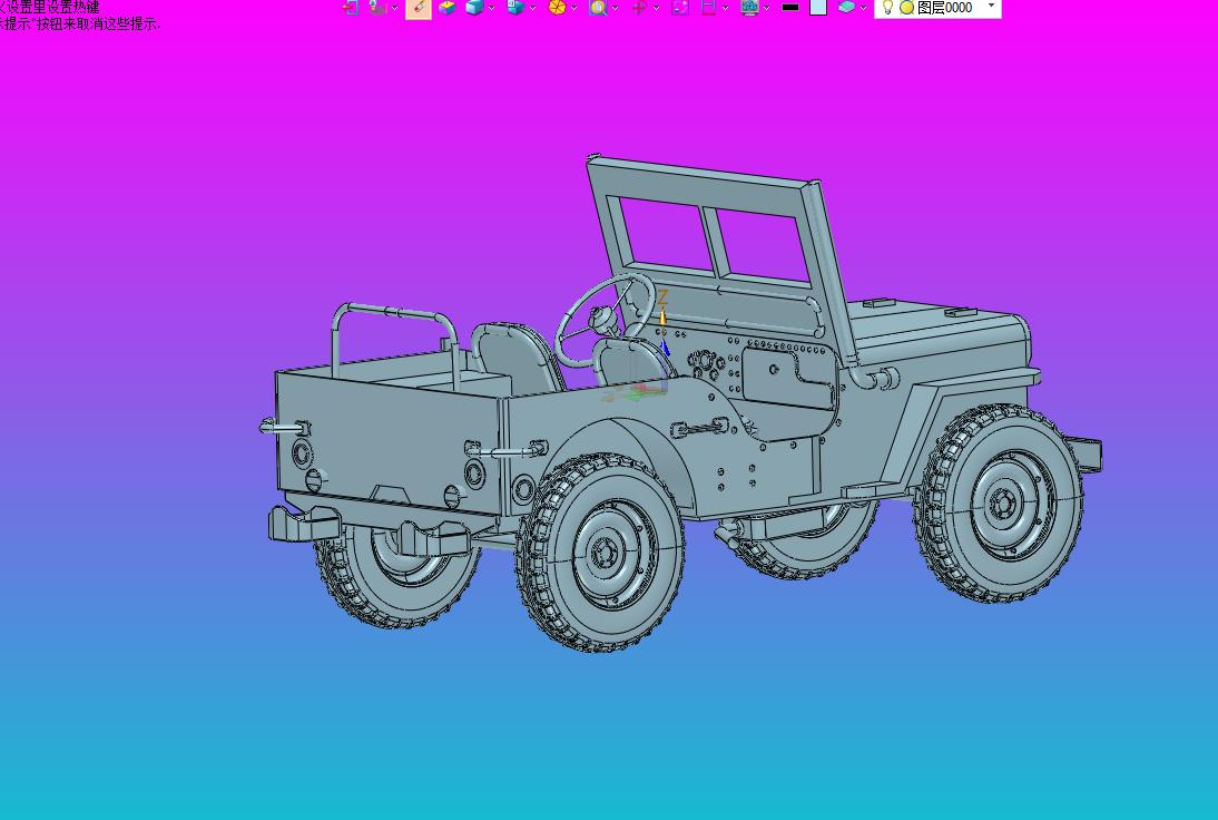 敞篷式Jeep吉普车军用版