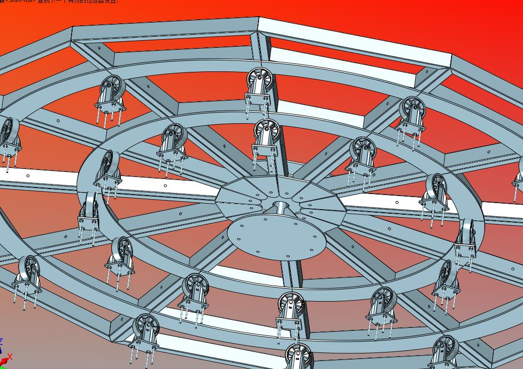 大型大直径车辆旋转台带多轮子承载