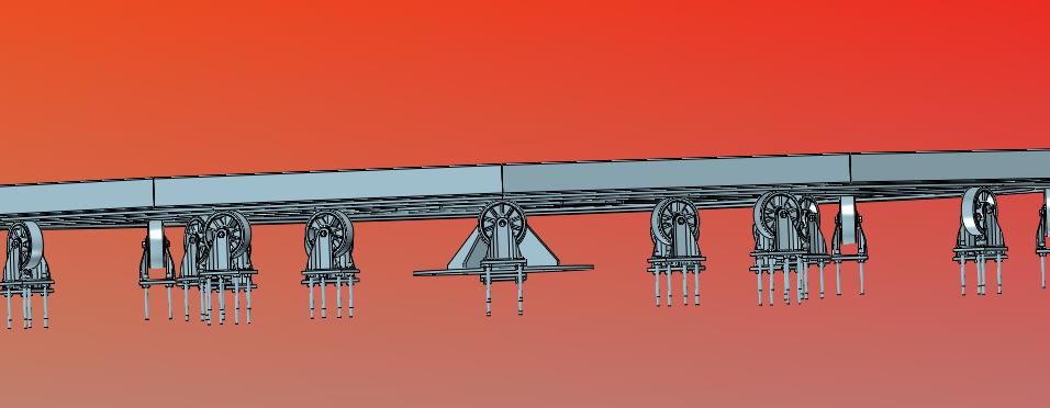 大型大直径车辆旋转台带多轮子承载