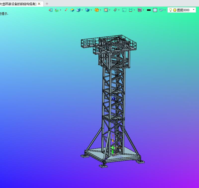 大型吊装设备的钢结构塔身