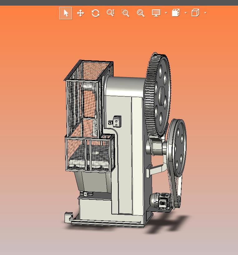 带安全光栅围栏的电动机偏心压机