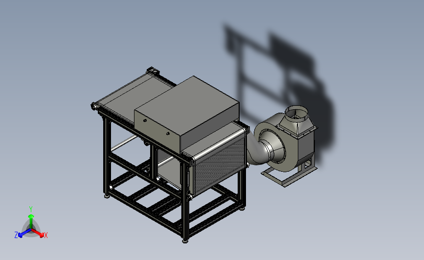带风机降温冷却的皮带输送线