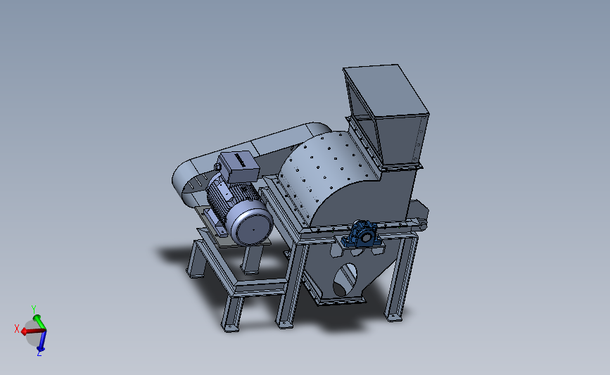 锤磨机设计模型图