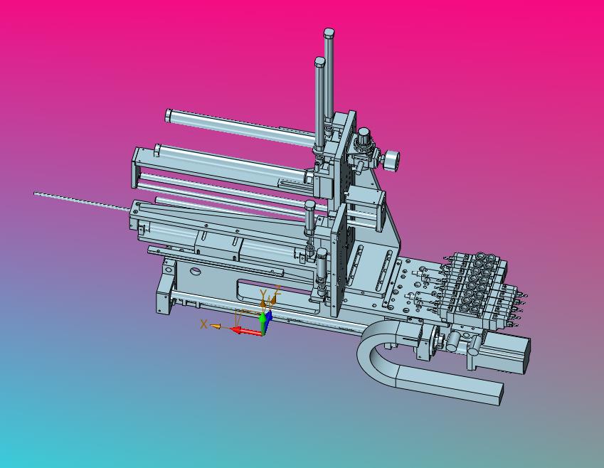 卷料布料输送夹紧伺服纠偏机构
