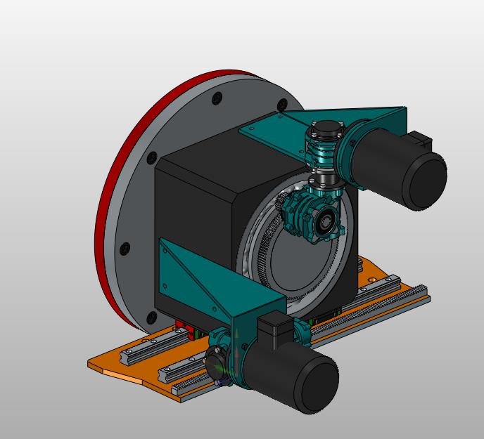可行走横移旋转工装底座