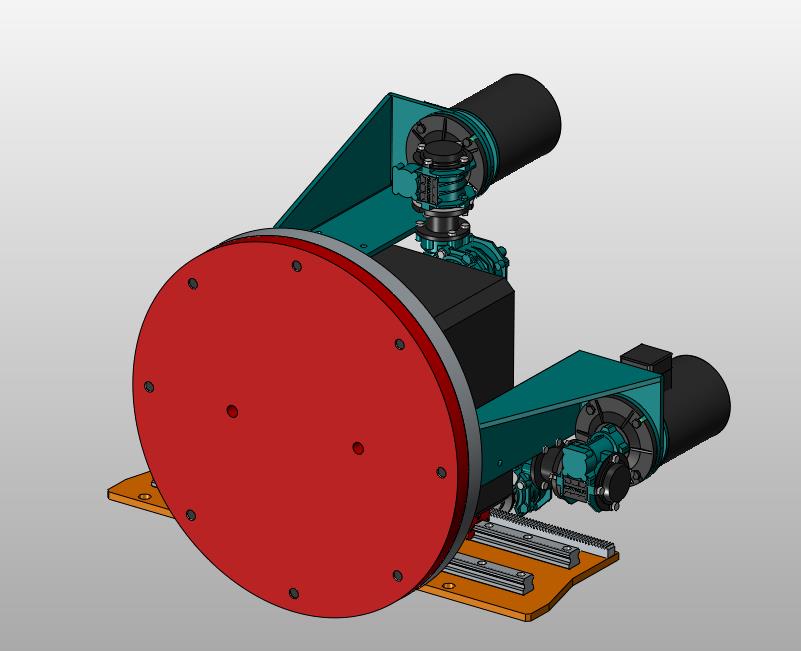 可行走横移旋转工装底座