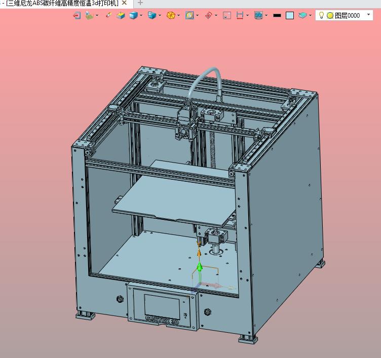 三维尼龙ABS碳纤维高精度恒温3d打印机