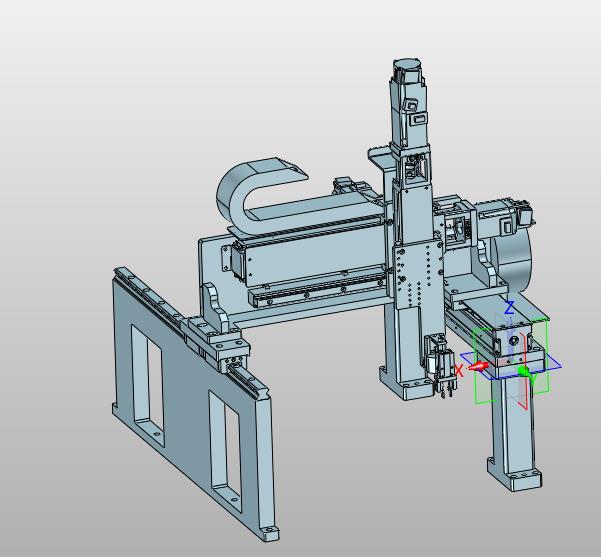 三轴伺服龙门机械手 Step 模型图纸下载 懒石网