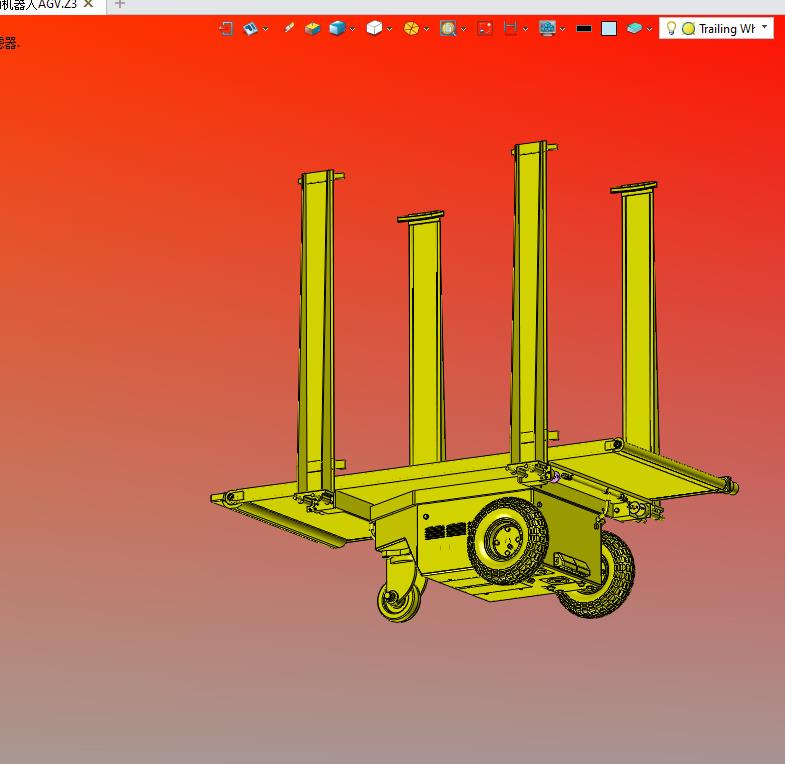 上方皮带输送化学罐体桶移动机器人AGV