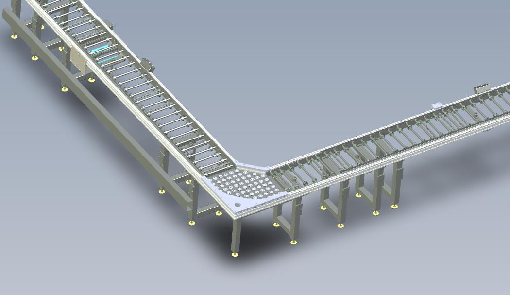 手动托盘牛眼转角输送线