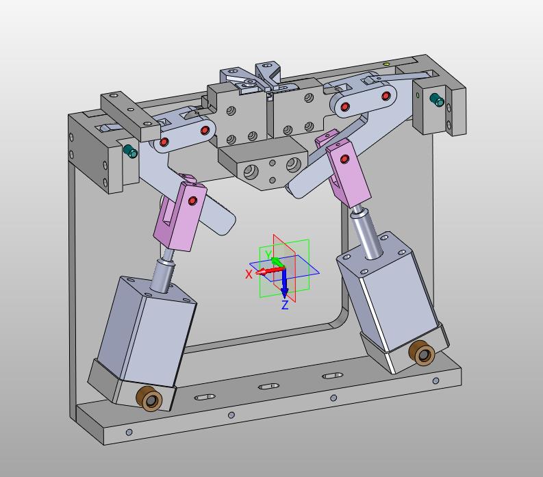 双气缸平动夹持装置