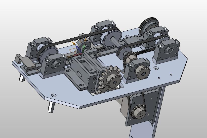 同步带压紧传输机