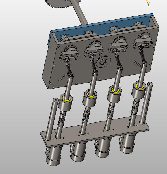 同步加注缸电机摆臂活塞