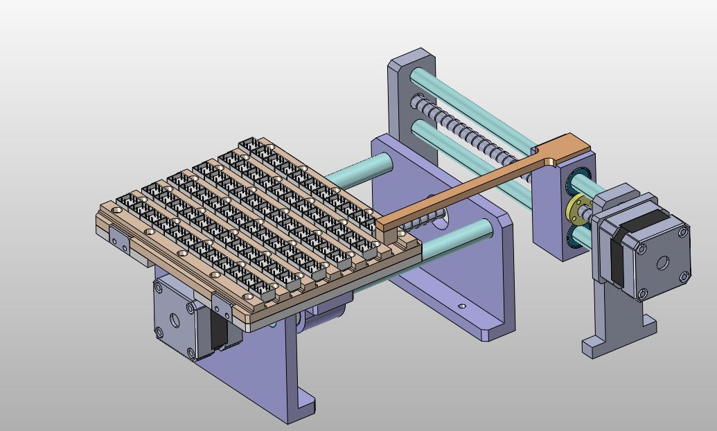托盘多元件推动上料装置