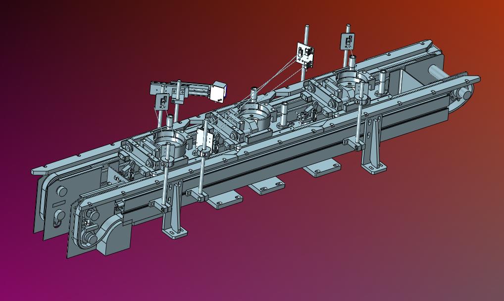 托盘扫码阻挡在位检测精定位输送线