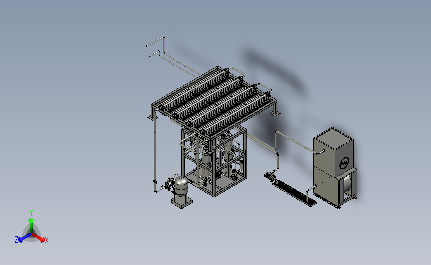 依靠吸收器发生器组制冷循环的制冷机