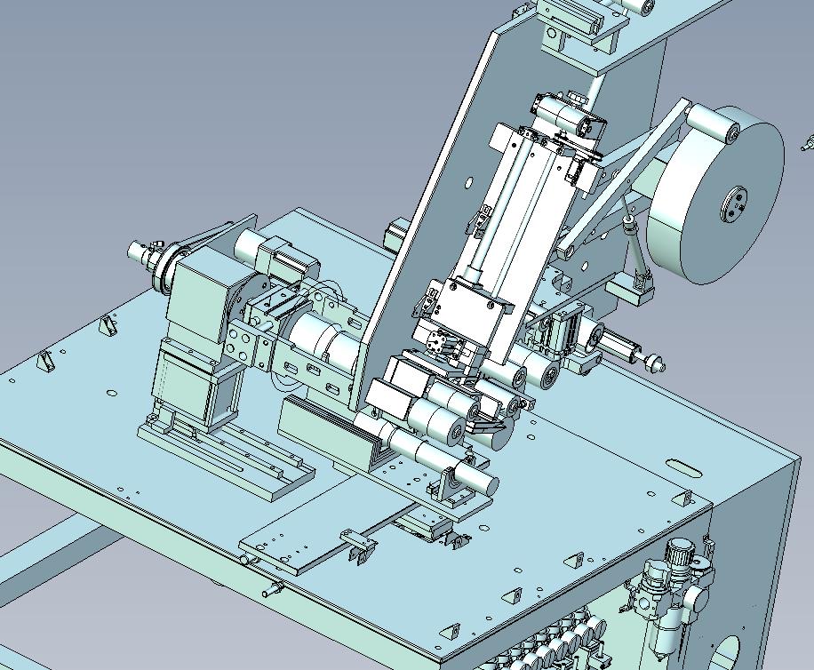 圆轴外圈自动贴胶带装置