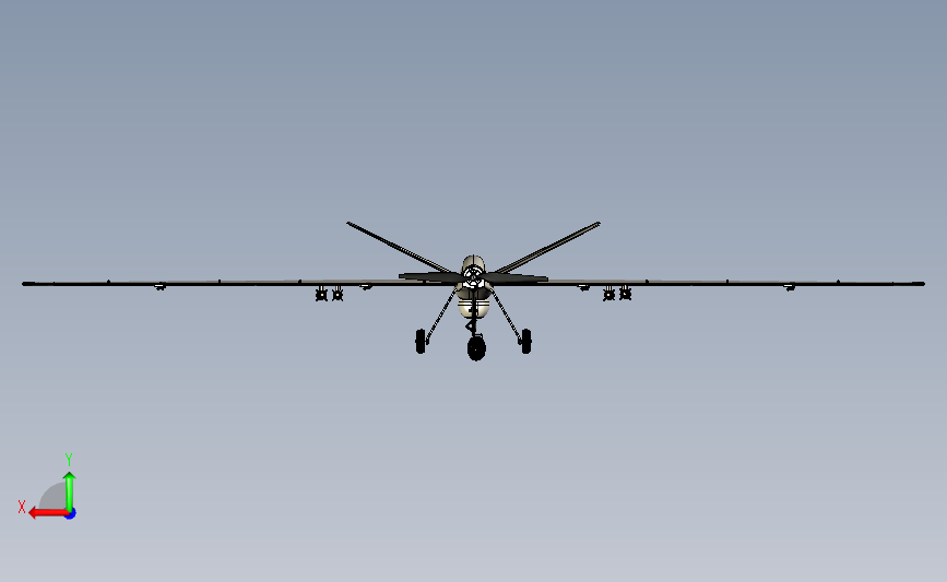 MQ-9无人机 背面视图