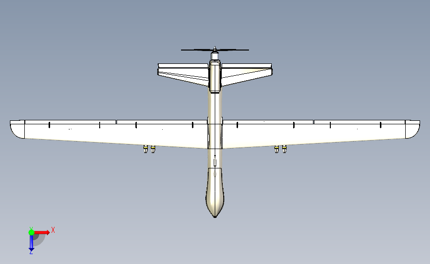 MQ-9无人机 俯视图