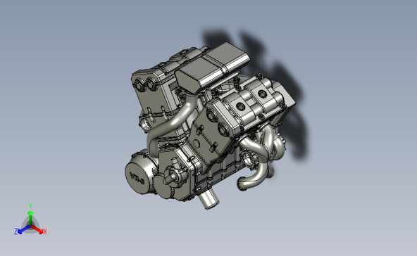 发动机 V4 双涡轮增压