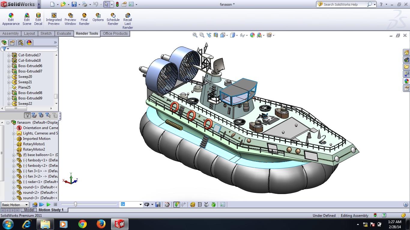 军用气垫船模型