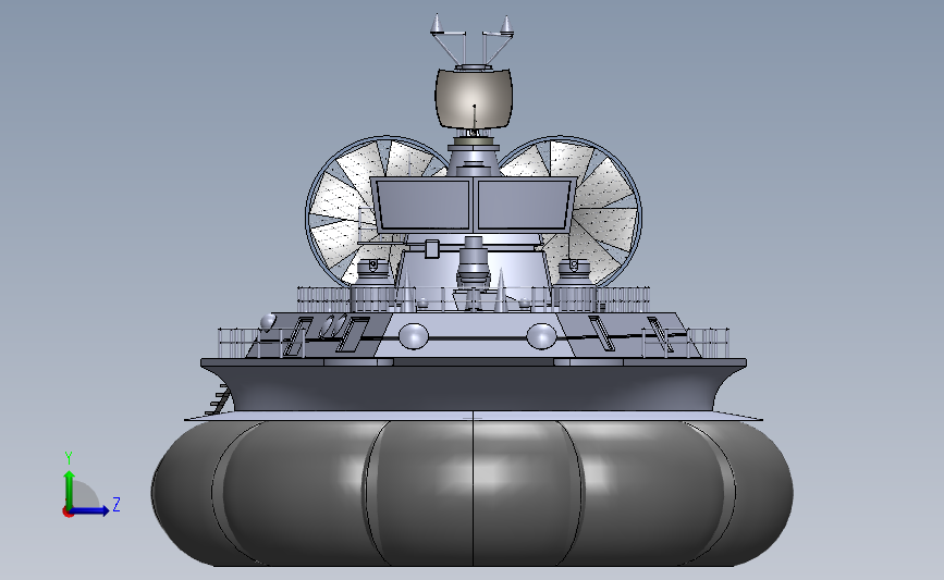 军用气垫船模型 Solidworks 2011 模型图纸下载 懒石网