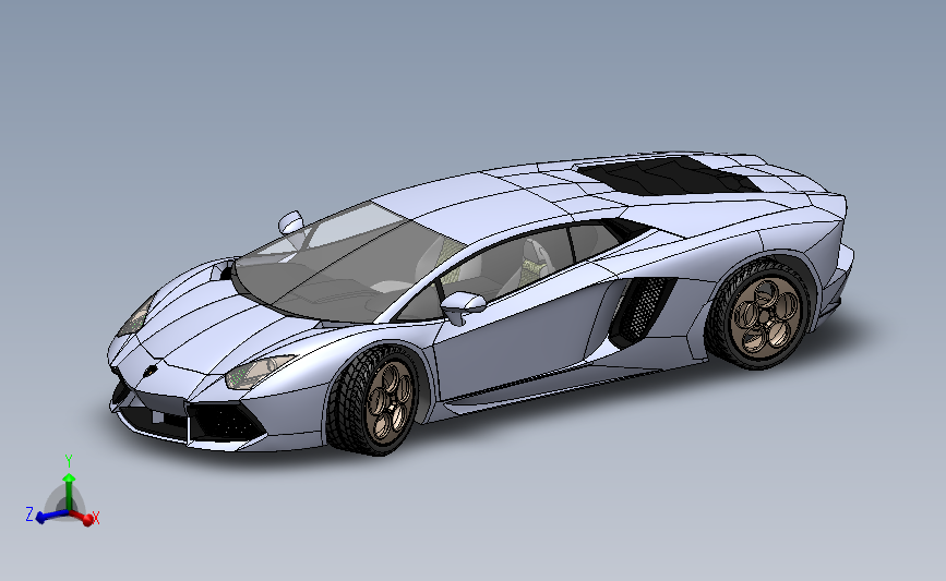 跑车 兰博基尼 Aventador LP700-4 主视图