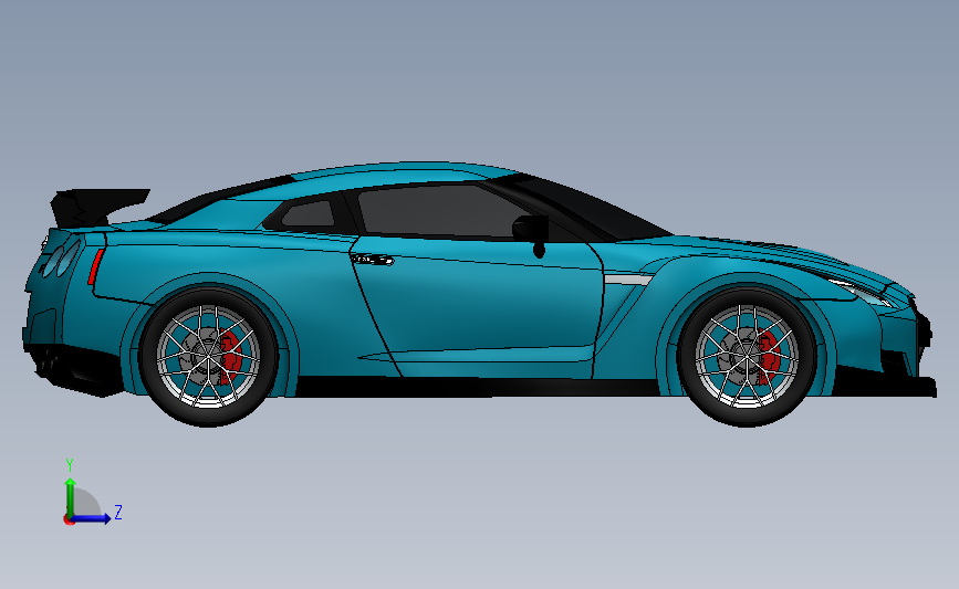 汽车-日产GTR_SOLIDWORKS 2016_模型图纸下载 – 懒石网