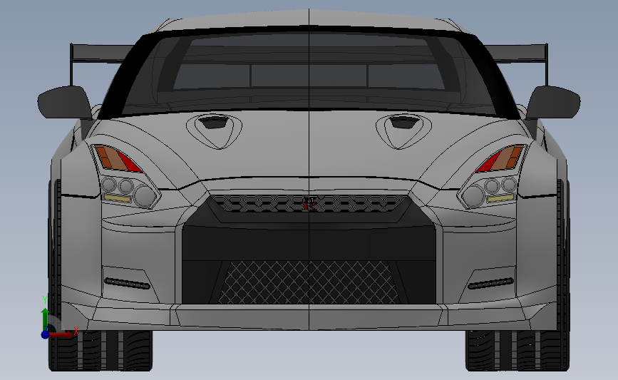 日产 GT-R 跑车_SOLIDWORKS 2018_模型图纸下载 – 懒石网