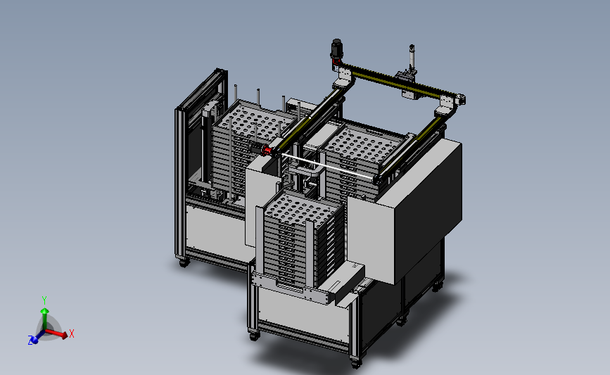 自动上料三轴取料机 Solidworks 2015 模型图纸下载 懒石网