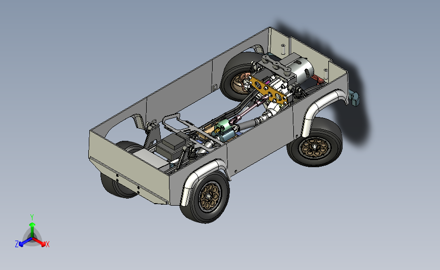 Defender D90遥控车模型3D图纸 STP格式